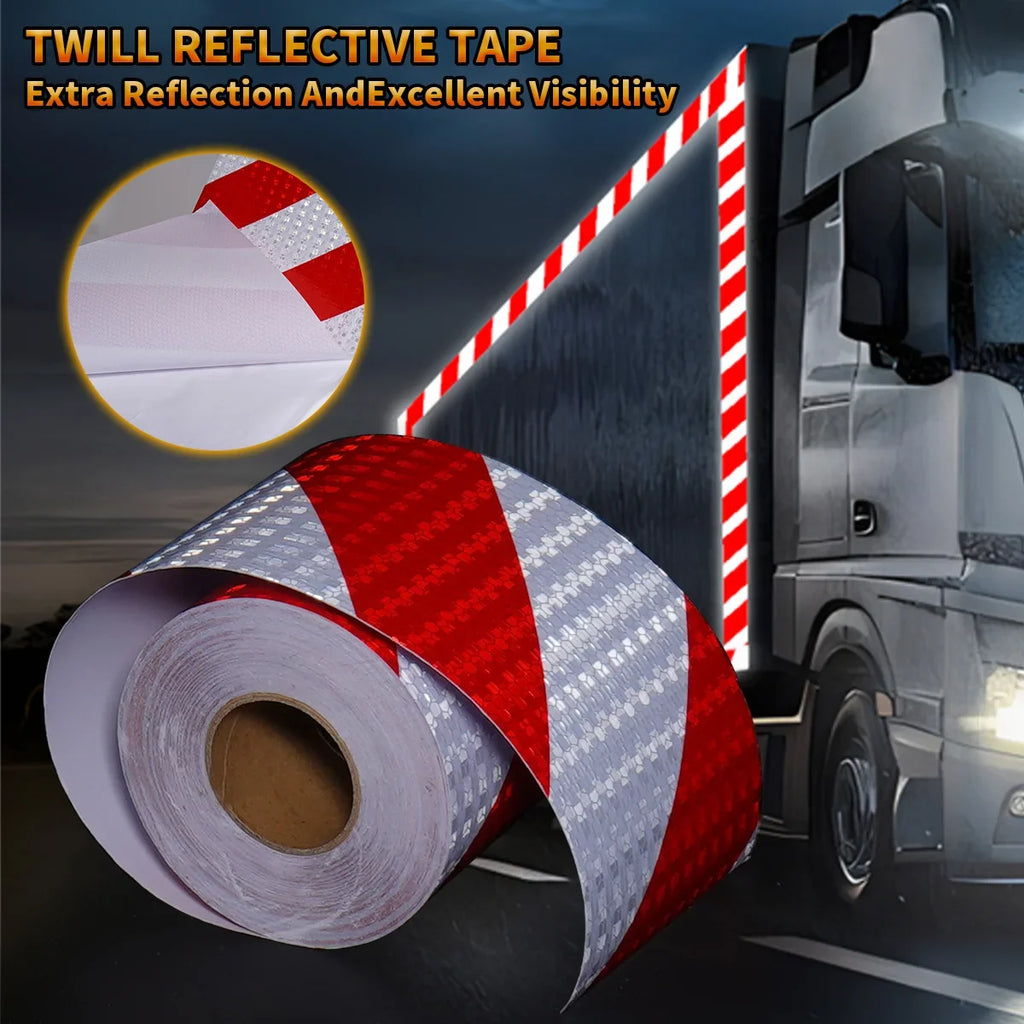 Reflective Safety Warning Tape – Self-Adhesive PVC Twill Reflective Safety Tape Qme