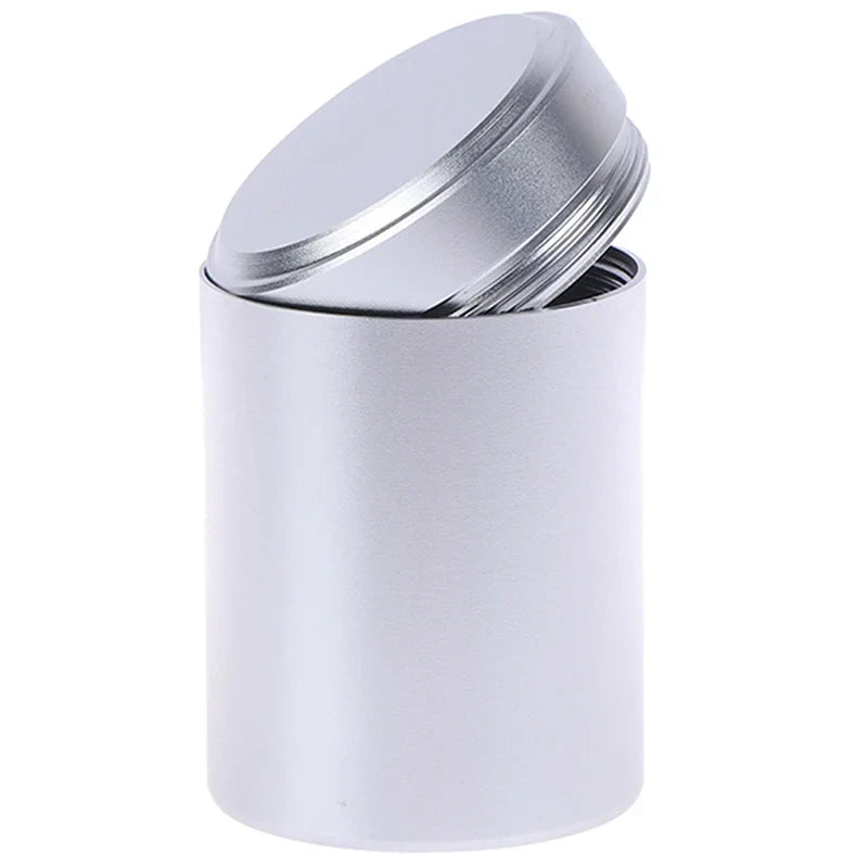 Silver Airtight Aluminum Herb Stash Container – 65×45mm Herb Storage Container Qme