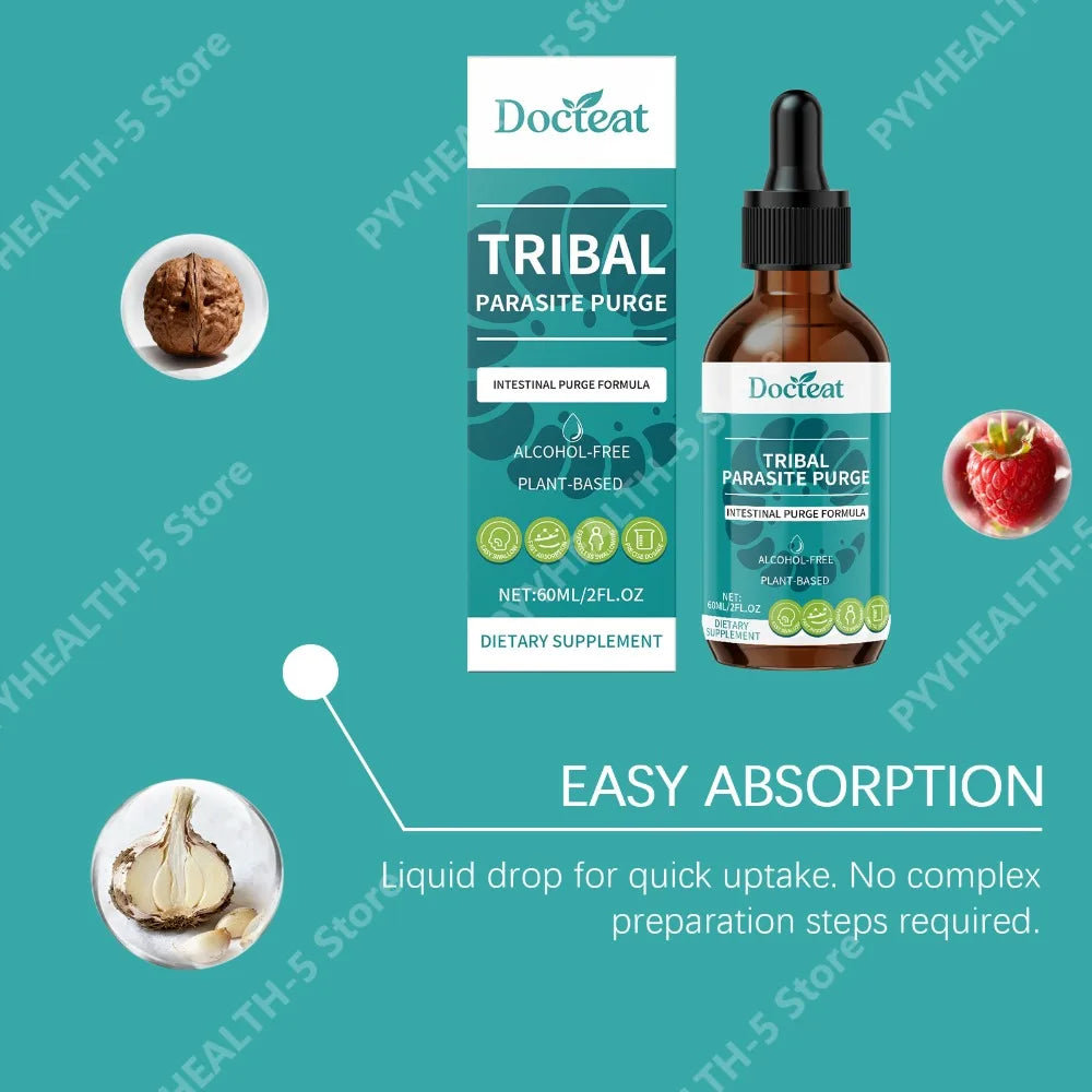 Docteat Gut Support Drops – Mullein, Licorice & Astragalus 60ml Herbal Supplement Drops Qst