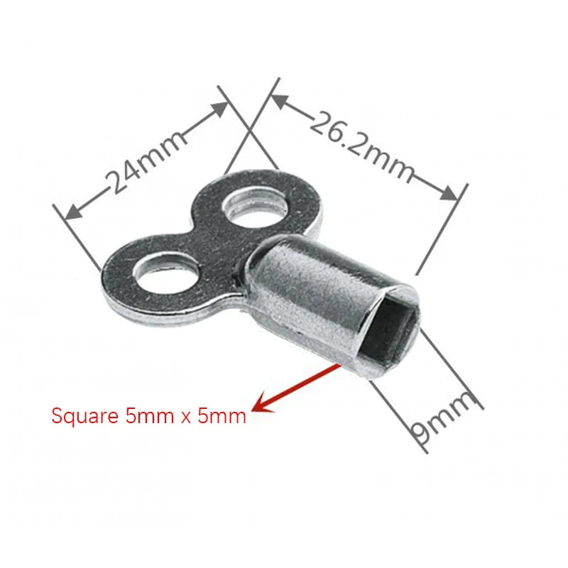 Zinc Alloy Radiator Bleed Valve Key 5mm Square Socket 2-Pack Radiator Bleed Key Qme
