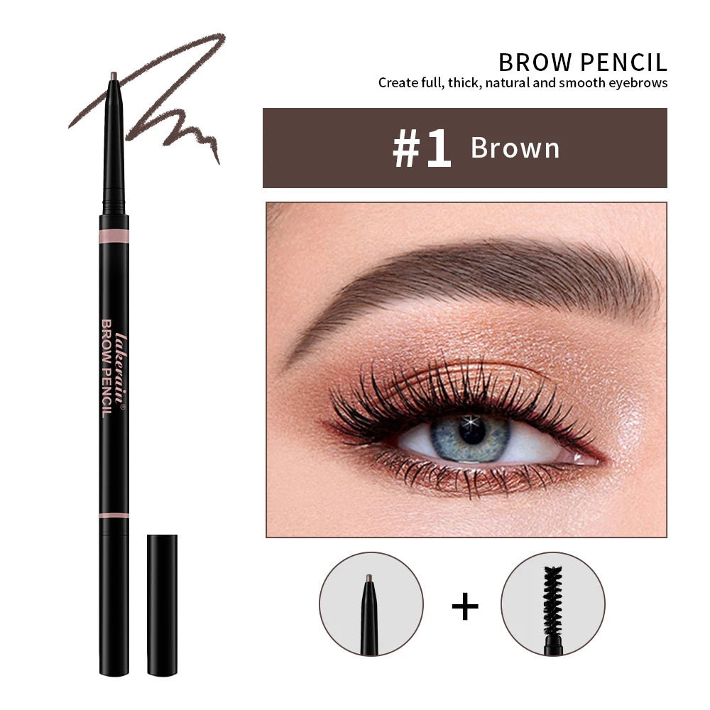 Waterproof Ultra Fine Double-Head Eyebrow Pen – Dark Brown Eyebrow Pencil Qst 01