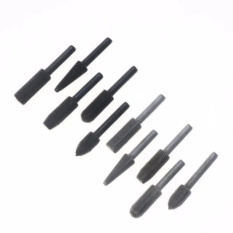 5-Pc Wood Carving Rotary Rasp Drill Bit File Set – Steel Rotary Rasp Bit Set Qme