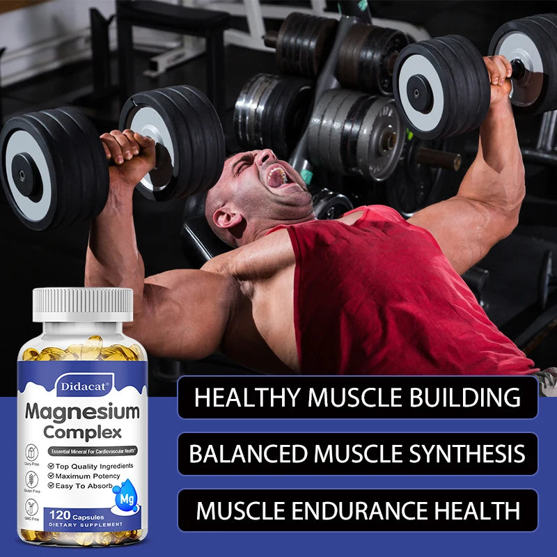 Magnesium Glycinate Capsules 120ct – Vegan, Non-GMO Supplement Mineral Supplement Qst