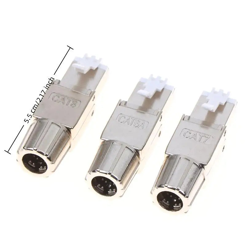 Tool-Free RJ45 Zinc Alloy Shielded Connectors | 3 Colors RJ45 Network Connector Qme