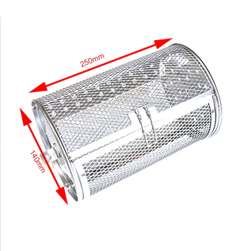 Stainless Steel Rotisserie Drum Basket – Air Fryer & Oven Rotisserie Drum Basket Qst 140x250cm