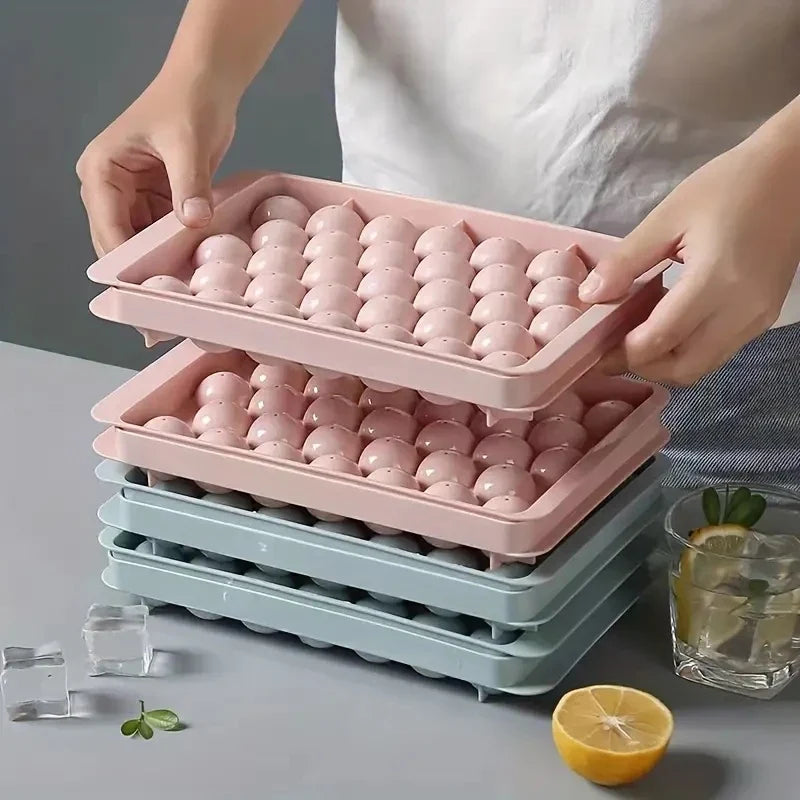 33-Cavity Ice Ball Mold Tray – Whiskey & Popsicle Maker Ice Ball Mold Tray Qme