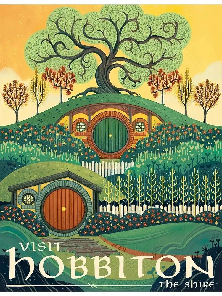 Fantasy Castle Retro Travel Poster Canvas Print | Wall Art Canvas Wall Art Qst 7 50x70cm Unframed