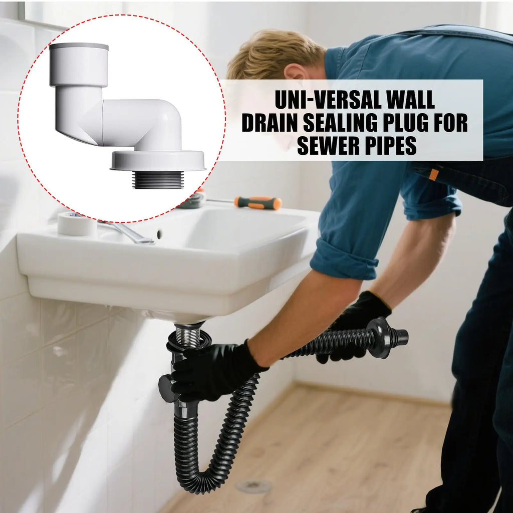 Wall Drain Pipe Odor Preventer & Backflow Sink Plug | Qme Drain Odor Preventer Qme