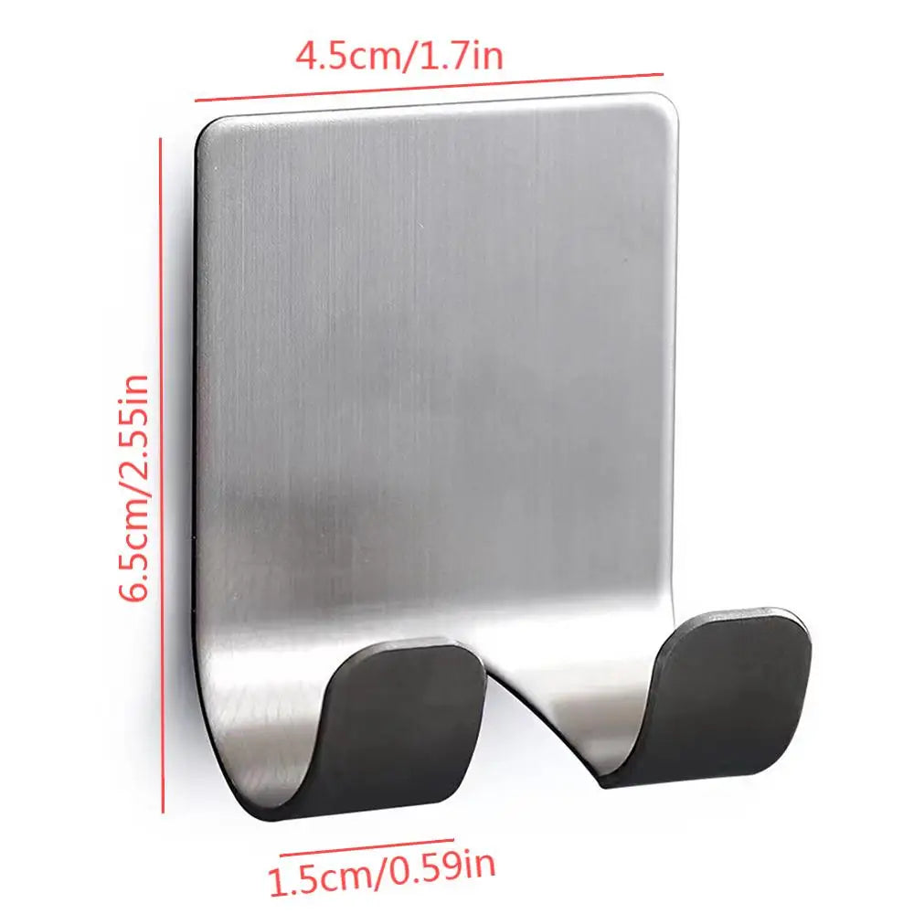 Punch-Free Razor Holder Wall Hook – Space Aluminum No-Drill Bathroom Wall Hook Qme