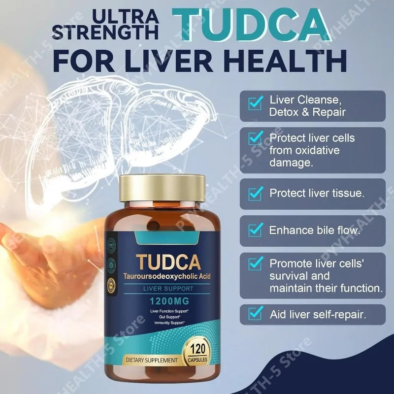 TUDCA Bile Salts 120 Capsules – Vegan Liver Support Supplement Liver Support Supplement Qst