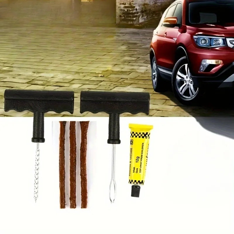 Car & Motorcycle Tire Repair Tool Kit – Emergency Ready Tire Repair Tool Qme