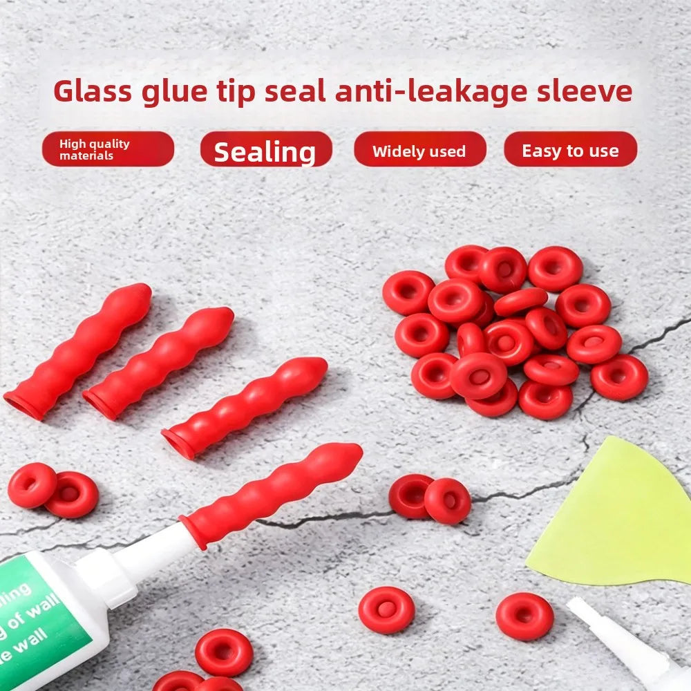 Caulking Gun Nozzle Tip Covers | Dustproof Rubber Sealing Caps Nozzle Tip Cover Qme