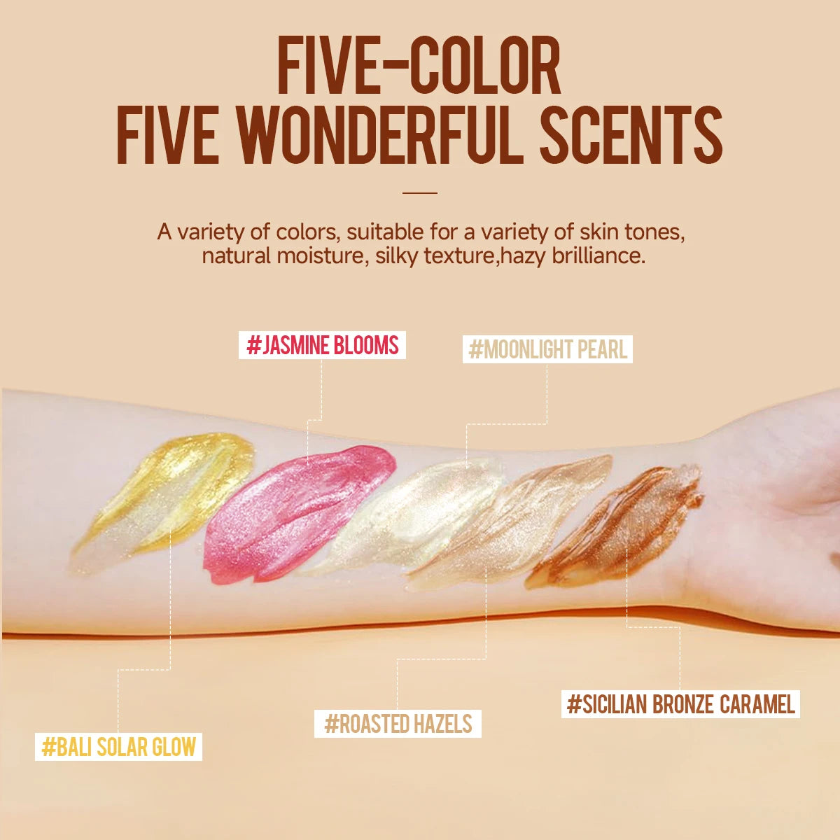 Shimmering Body Highlighter Cream – Long-Lasting Glow Body Highlighter Cream Qst