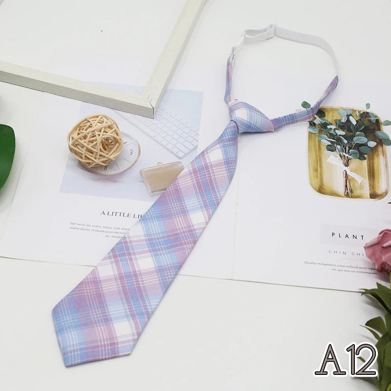 Women's JK Plaid Bow Tie Detachable Collar – College Style