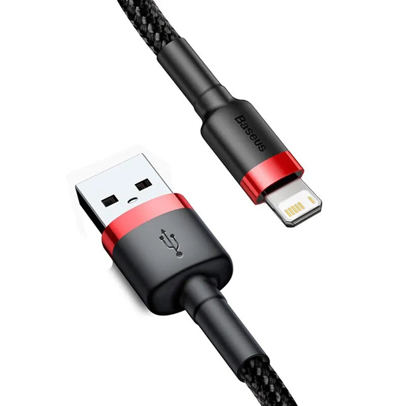 Baseus 2.4A Nylon Braided Lightning Fast Charging Cable iPhone Lightning Charging Cable Qst Black 3m