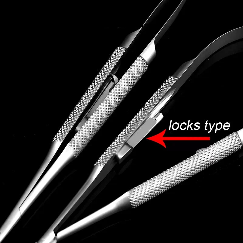 Barraquer Titanium Alloy Curved Locking Needle Holder | Qme Locking Needle Holder Qme