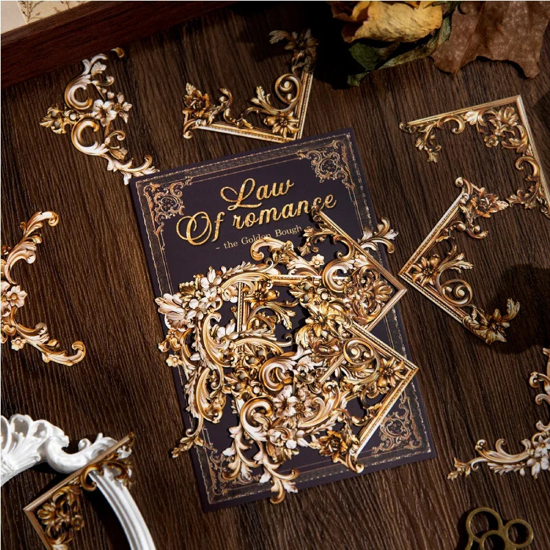 Hollow Out Border Stickers – Scrapbook & Journal Decor 20pc Decorative Stickers Qme