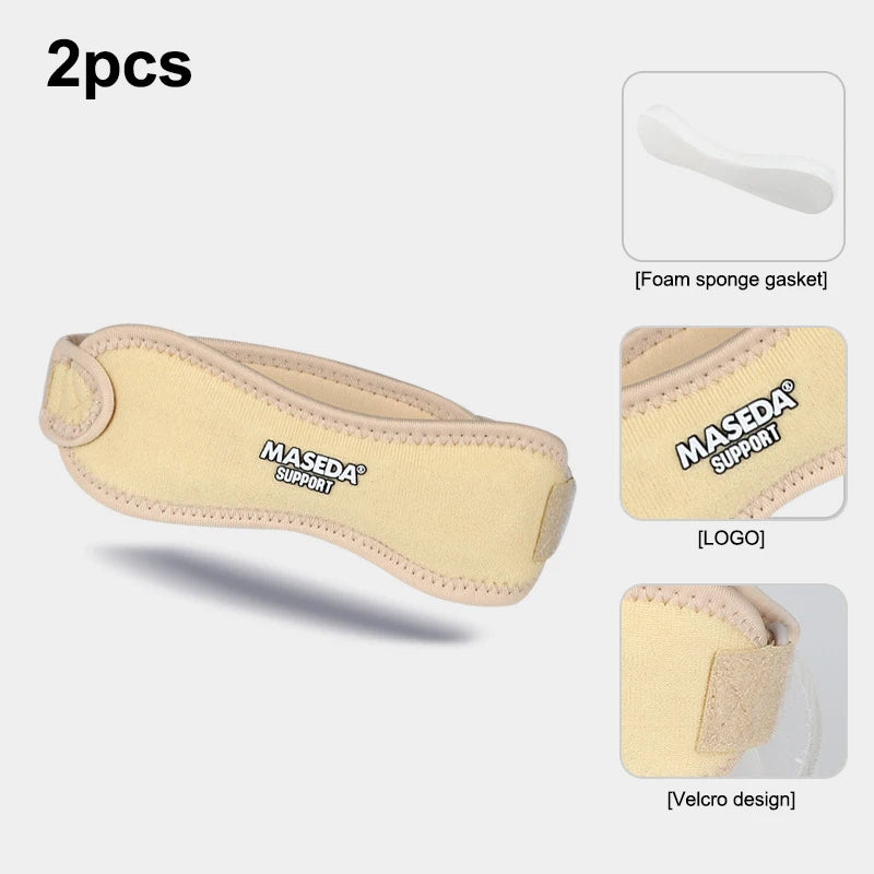 Adjustable Patellar Knee Strap – Support for Running & Sports Knee Support Strap Qst 2pcs Beige