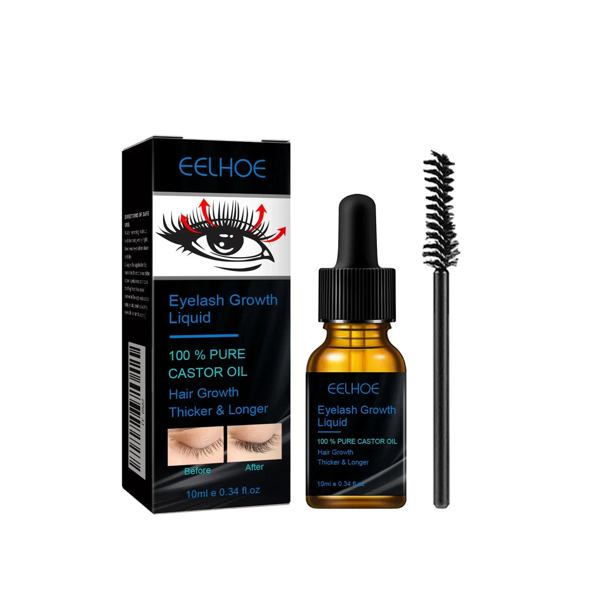 Castor Oil Eyebrow Growth Serum – Fuller, Defined Brows Eyebrow Growth Serum Qme 1pcs