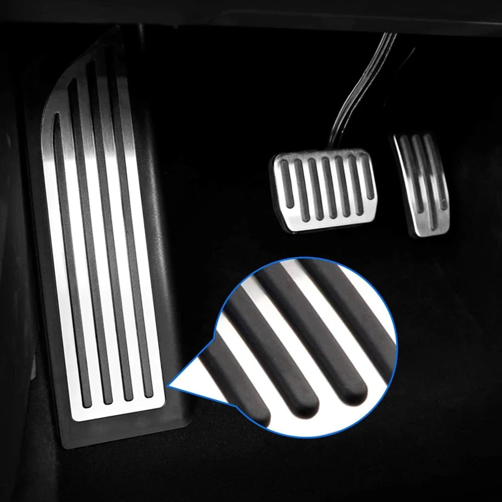 Tesla Model Y/3 Stainless Steel Dead Pedal Footrest LHD Car Dead Pedal Footrest Qme