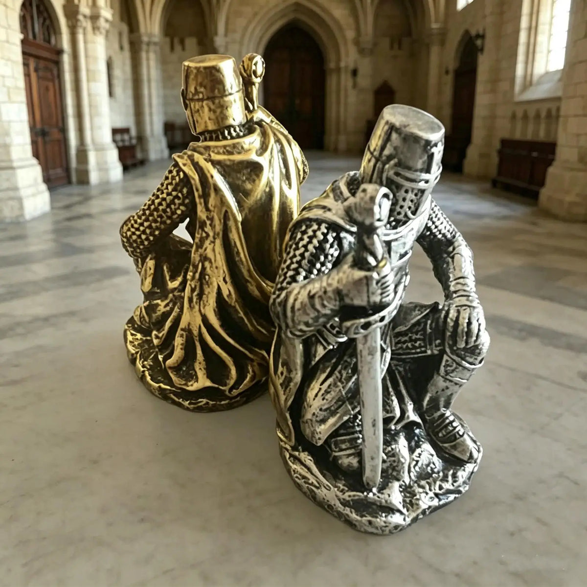 Medieval Knight Resin Desktop Miniature Sculpture Figurine Resin Figurine Qme