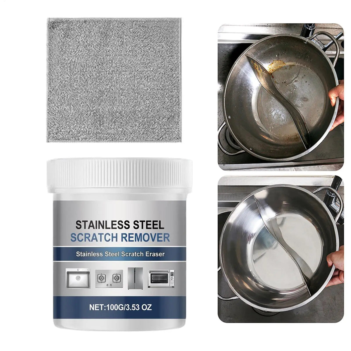 Stainless Steel Rust Remover Polishing Paste 100g Metal Polishing Paste Qme