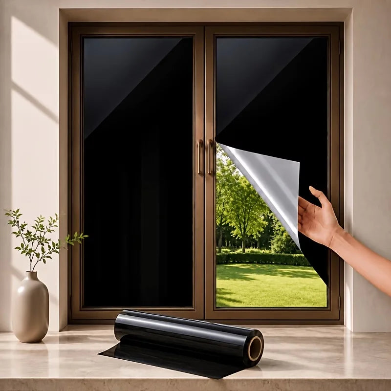 One-Way Privacy Window Film – Heat Insulating & UV Blocking Window Privacy Film Qme heibutou 40cmX3m