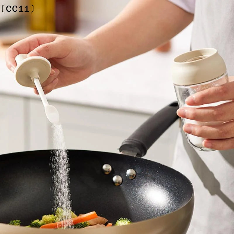 Glass Salt Shaker Pepper Jar & Oil Bottle Set – Moisture-Proof Lid Seasoning Bottle Set Qme