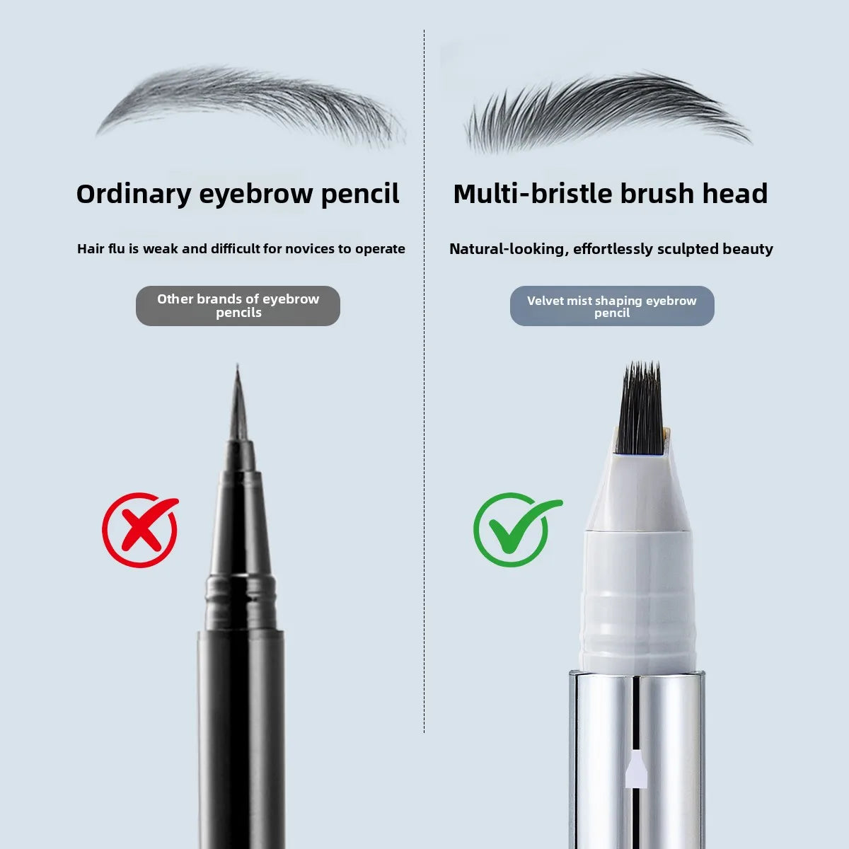 AIYI Multi-Pronged Tattoo Brow Pen – Waterproof, Long-Lasting Eyebrow Brow Pen Qme