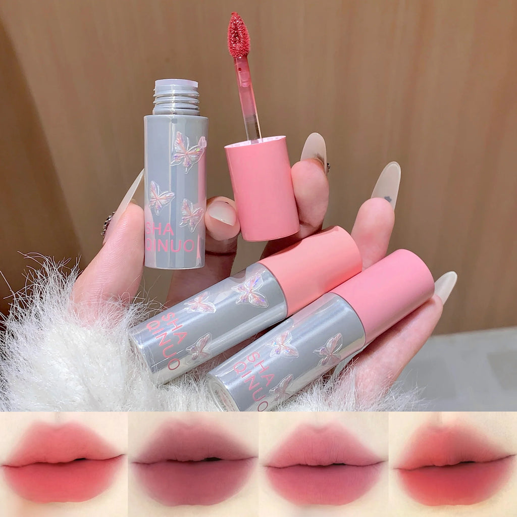 SHAQINUO Matte Velvet Lip Mud Glaze – Long-Lasting Clay Lipstick Matte Clay Lipstick Qme