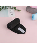 Adjustable Women's Spa Facial Headband – Shower & Makeup Use Spa Facial Headband Qme black