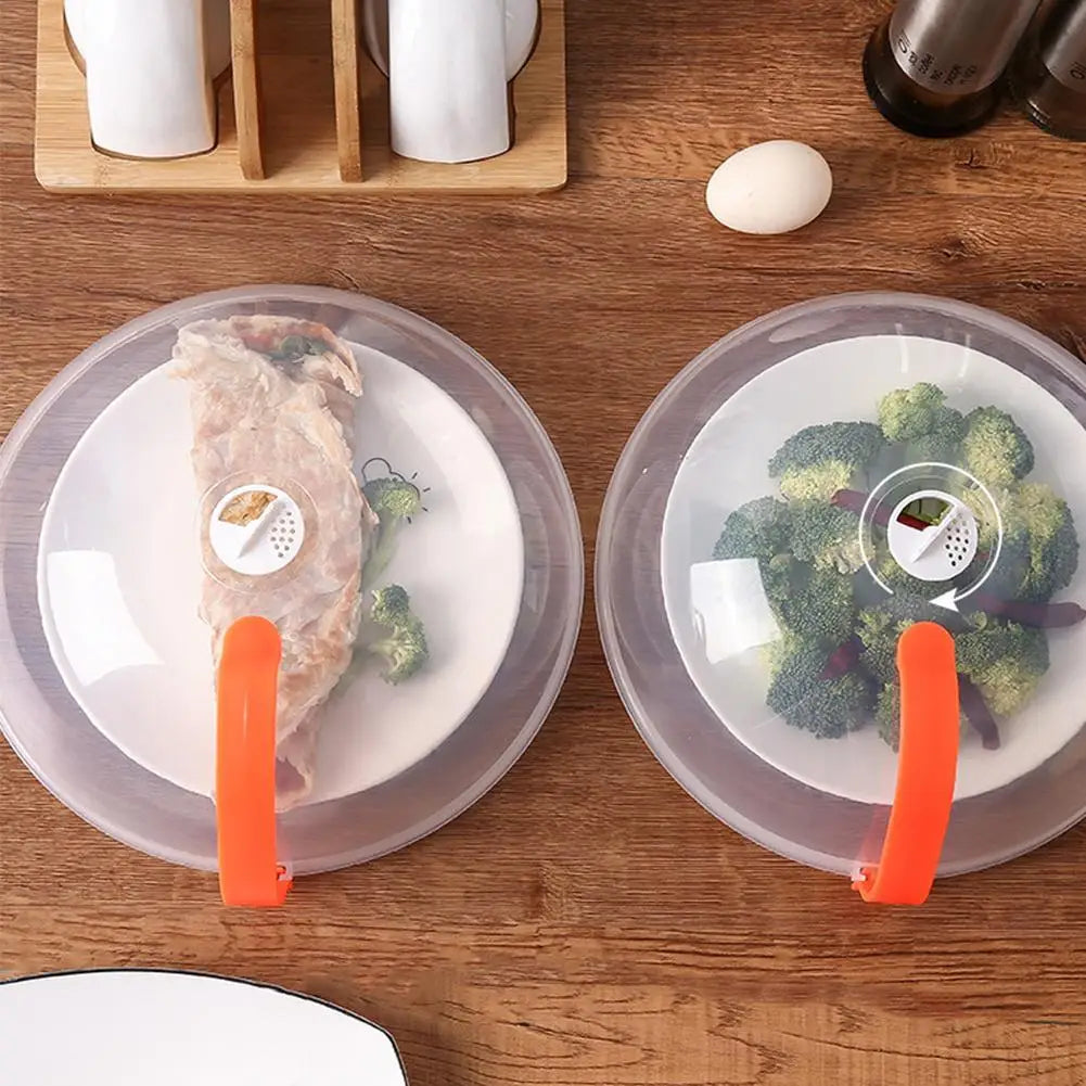 Microwave Splash Cover – Transparent BPA-Free Lid with Handle Microwave Splash Cover Qme