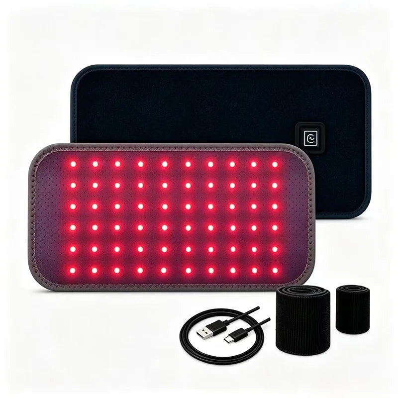60 LED Red Light Therapy Belt 660nm 850nm | Back Waist Knee Red Light Therapy Belt Qst USB plug-in Pad