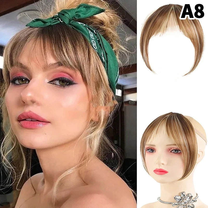 Clip-On Synthetic Fluffy Bang Hairpiece – 12 Colors Clip-On Bang Hairpiece Qme A8