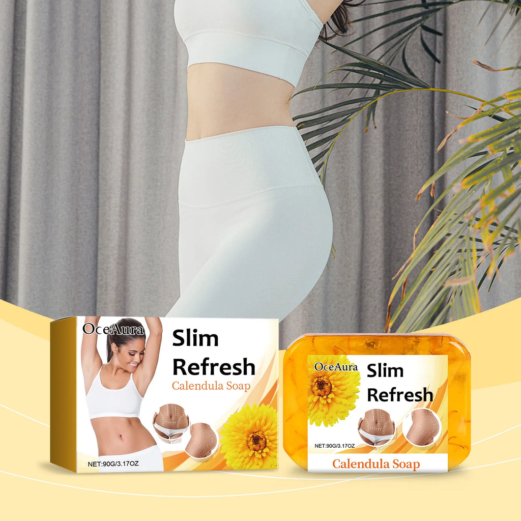 OCEAURA Calendula Soap Bar – Natural Face & Body Cleanser Natural Soap Bar Qst