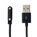 4-Pin Magnetic Smart Watch Charging Cable – Universal Fit Smartwatch Charging Cable Qme Black