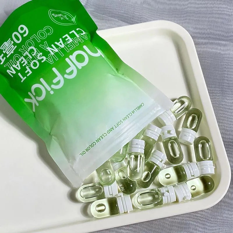 Capsule Cleansing Makeup Remover Oil | Emulsified, Travel-Ready Cleansing Oil Capsules Qme 30 Capsules