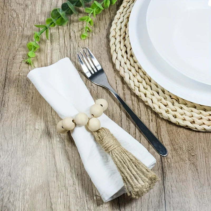 Natural Pastoral Napkin Ring – Rustic Dining Table Décor Napkin Ring Qme