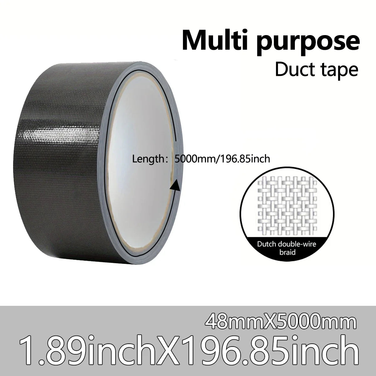Waterproof Pipe & Floor Tape – Hand Tearable, All Weather Waterproof Fabric Tape Qme Length 5m 48mm