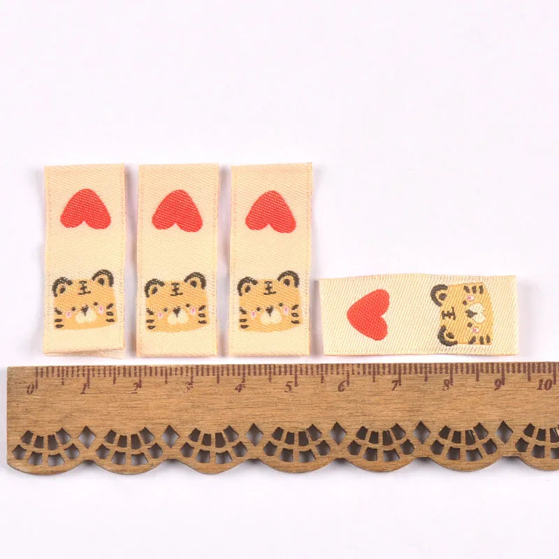 Animal Print Washable Sewing Care Labels – Tiger Chick Panda 50pcs Sewing Care Labels Qme