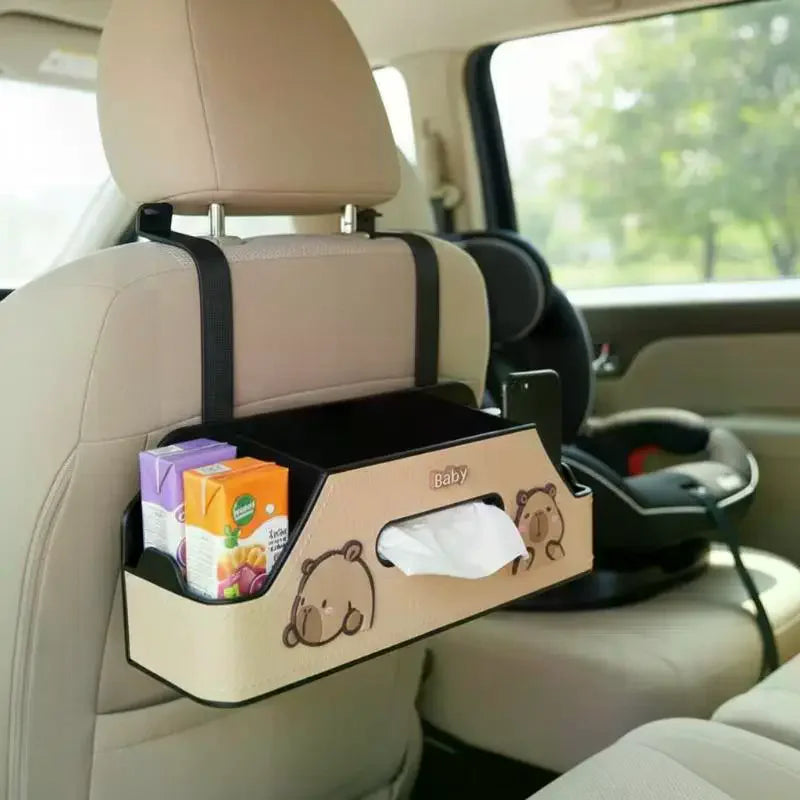 Car Back Seat Organizer – Leather Storage Box | 6 Styles Car Seat Organizer Qme
