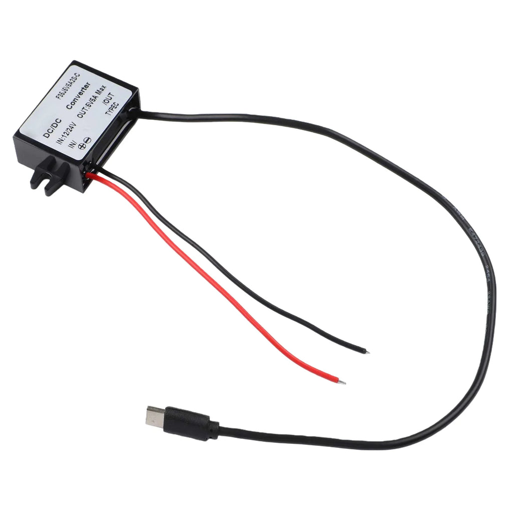 12V 24V to 5V USB-C DC Converter 5A 25W Step-Down Adapter DC Step-Down Converter Qme