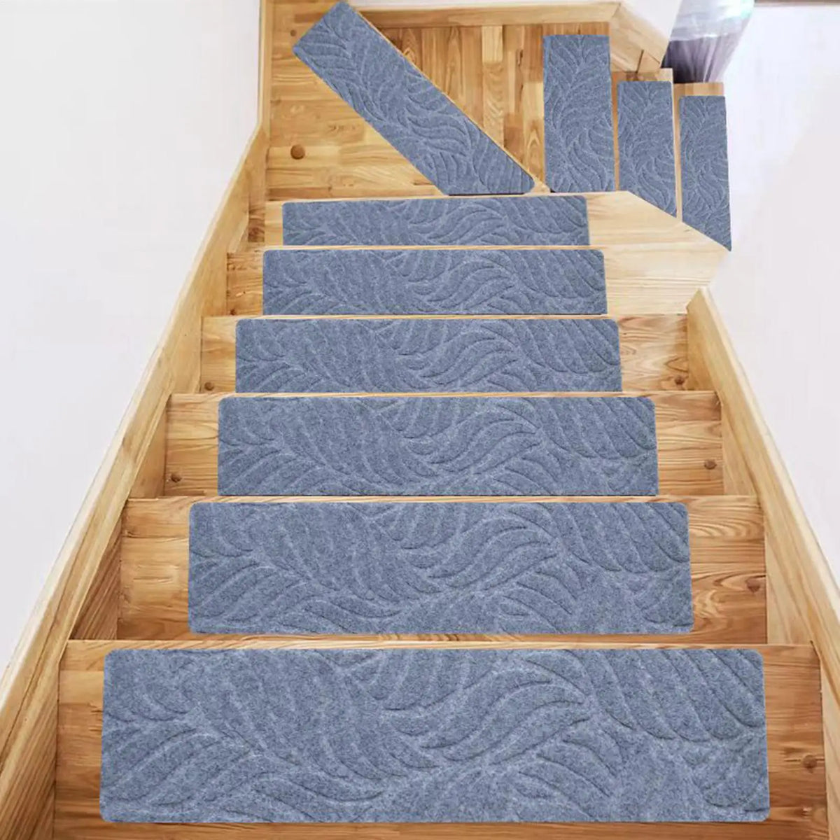 Non-Slip Stair Step Treads Peel & Stick Safety Rug – 15 Pack Stair Step Treads Qme