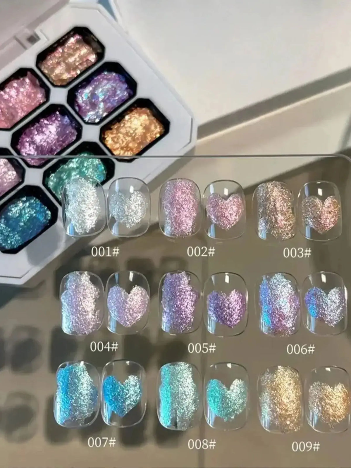 9-Color 3D Glitter Gel Paste Set – Polarized DIY Craft Modeling Glitter Craft Paste Qme 1PCS