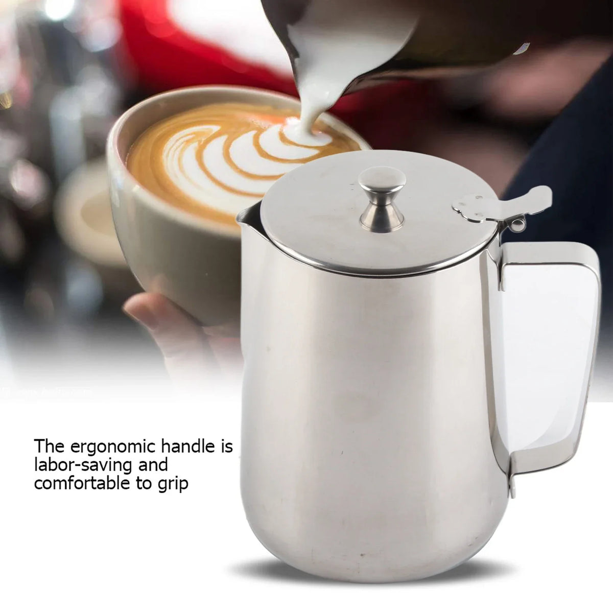 304 Stainless Steel Milk Frothing Pitcher – 250mL Precise Scale Milk Frothing Pitcher Qme