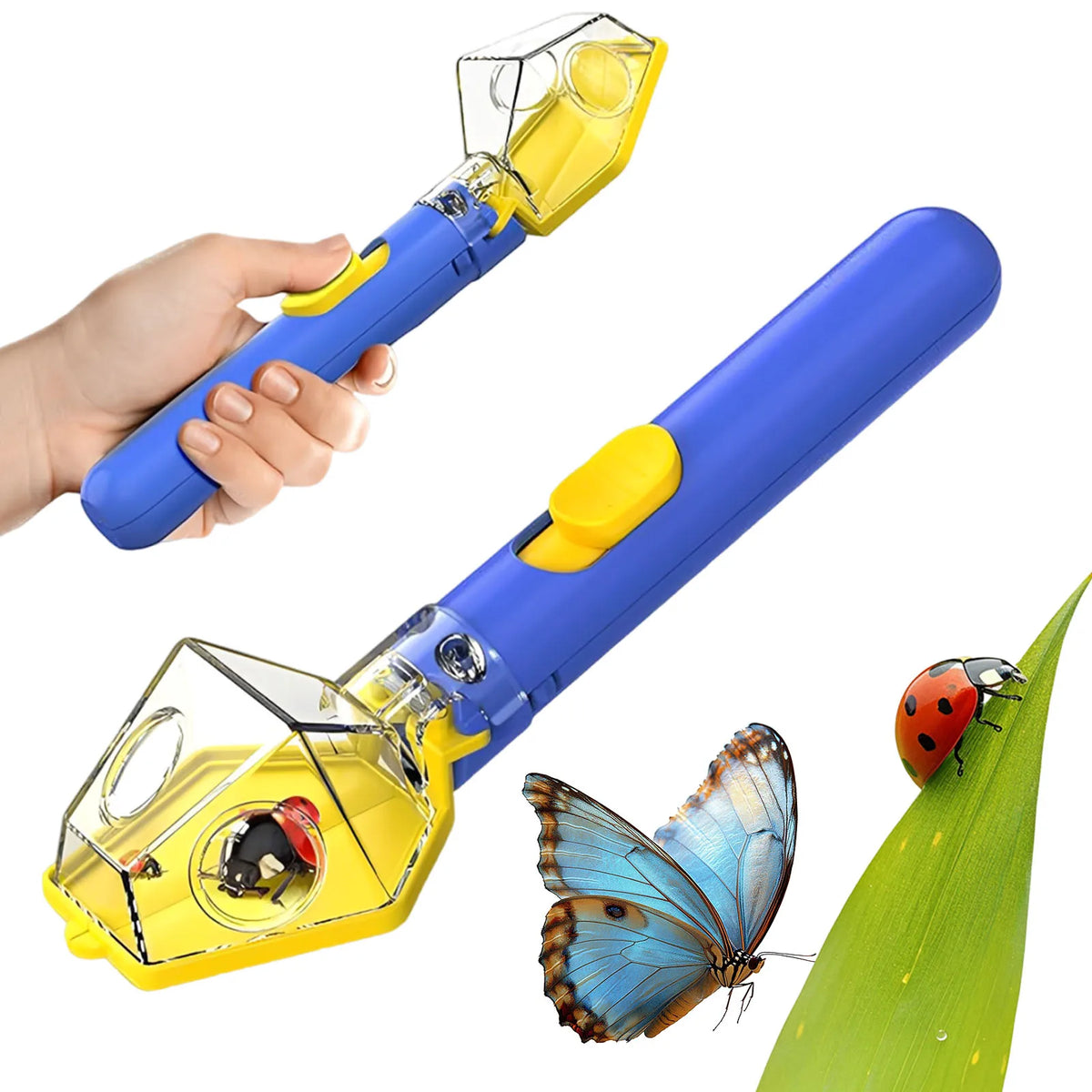 Kids Portable Insect Catcher Box with Dual Magnifying Lens Kids Bug Catcher Qme