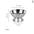 Stainless Steel Ice Cream Cup & Dessert Bowl – S, M, L Stainless Steel Bowl Qme L