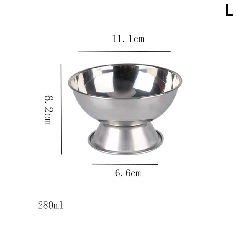 Stainless Steel Ice Cream Cup & Dessert Bowl – S, M, L Stainless Steel Bowl Qme L