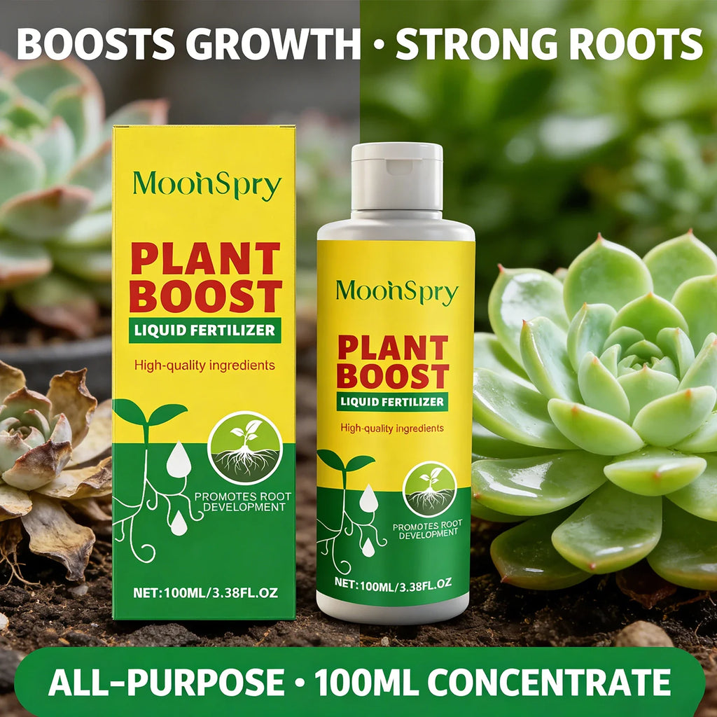 Plant Boost Liquid Fertilizer – Enhanced Water Absorption Liquid Plant Fertilizer Qme 3 X 100ml Boxed