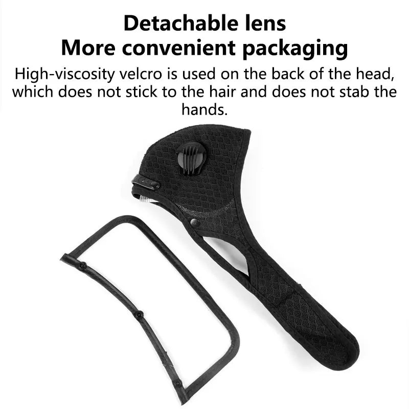 Cycling Face Mask with Filter & Goggles – Reusable Dust Cover Cycling Face Mask Qst